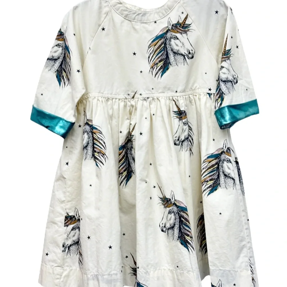 Pink Chicken Olive Dress Unicorn Print 🦄 - Picture 3 of 8